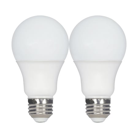 Satco 9.8W A19 LED - 2700K - E26 Base - 220 Degree Beam Angle - 120V, PK 2 S11434